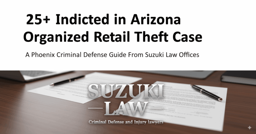 25+ Indicted in Arizona Organized Retail Theft Case: a Phoenix Criminal Defense Guide From Suzuki Law Offices
