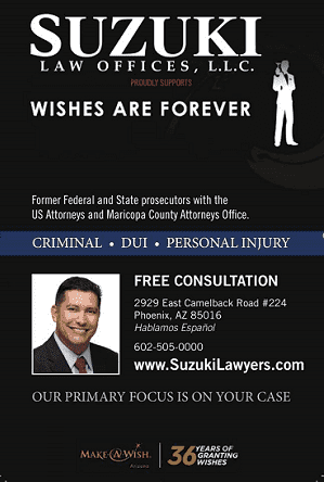 Oficinas de Suzuki Law Participan en el Wish Ball 2016 para Make-A-Wish Arizona