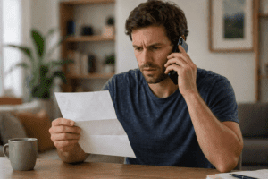 A person discussing a federal target letter with a Tucson criminal defense lawyer.