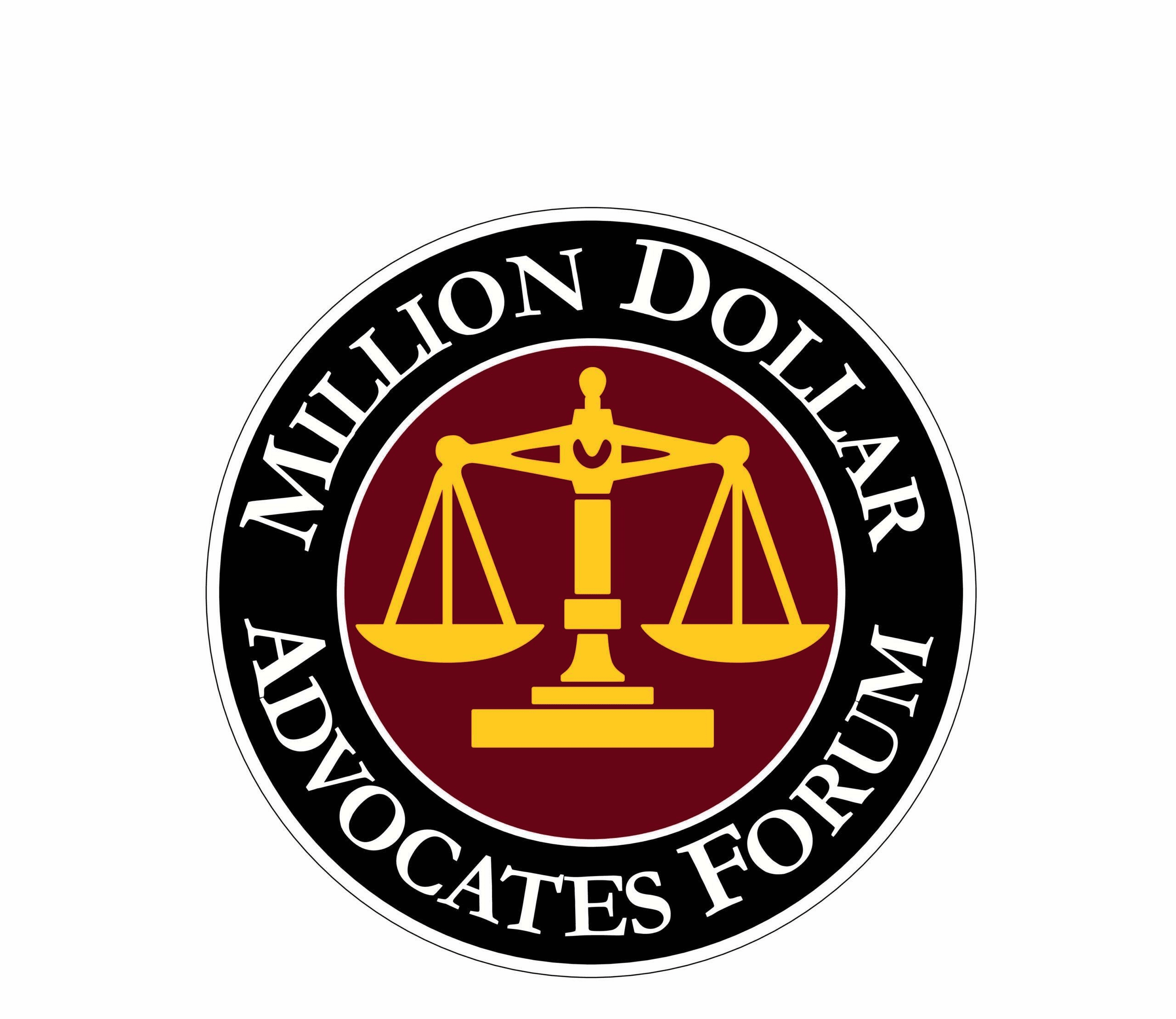 Million Dollar Advocates Forum badge
