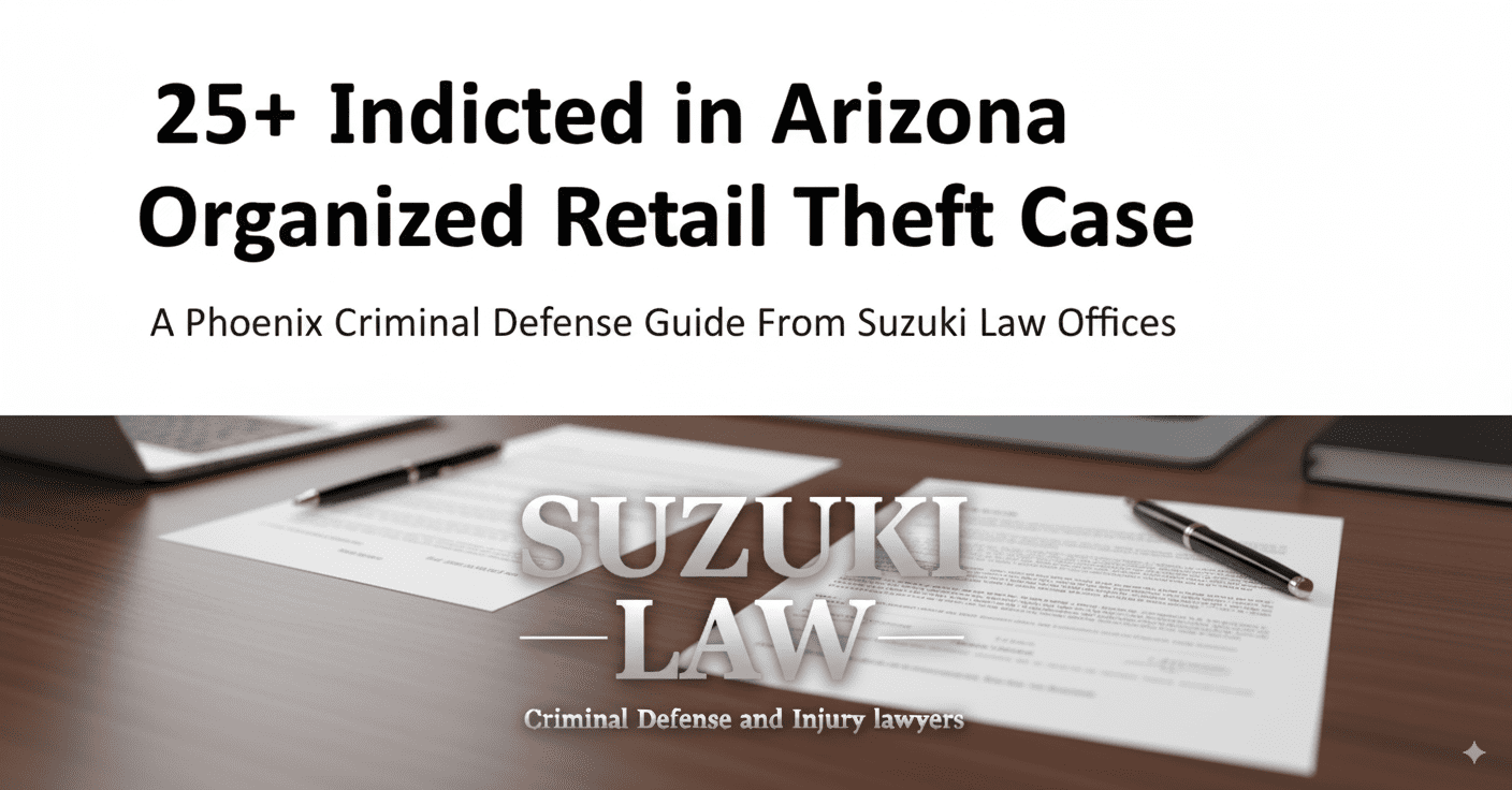 25+ Indicted in Arizona Organized Retail Theft Case: a Phoenix Criminal Defense Guide From Suzuki Law Offices