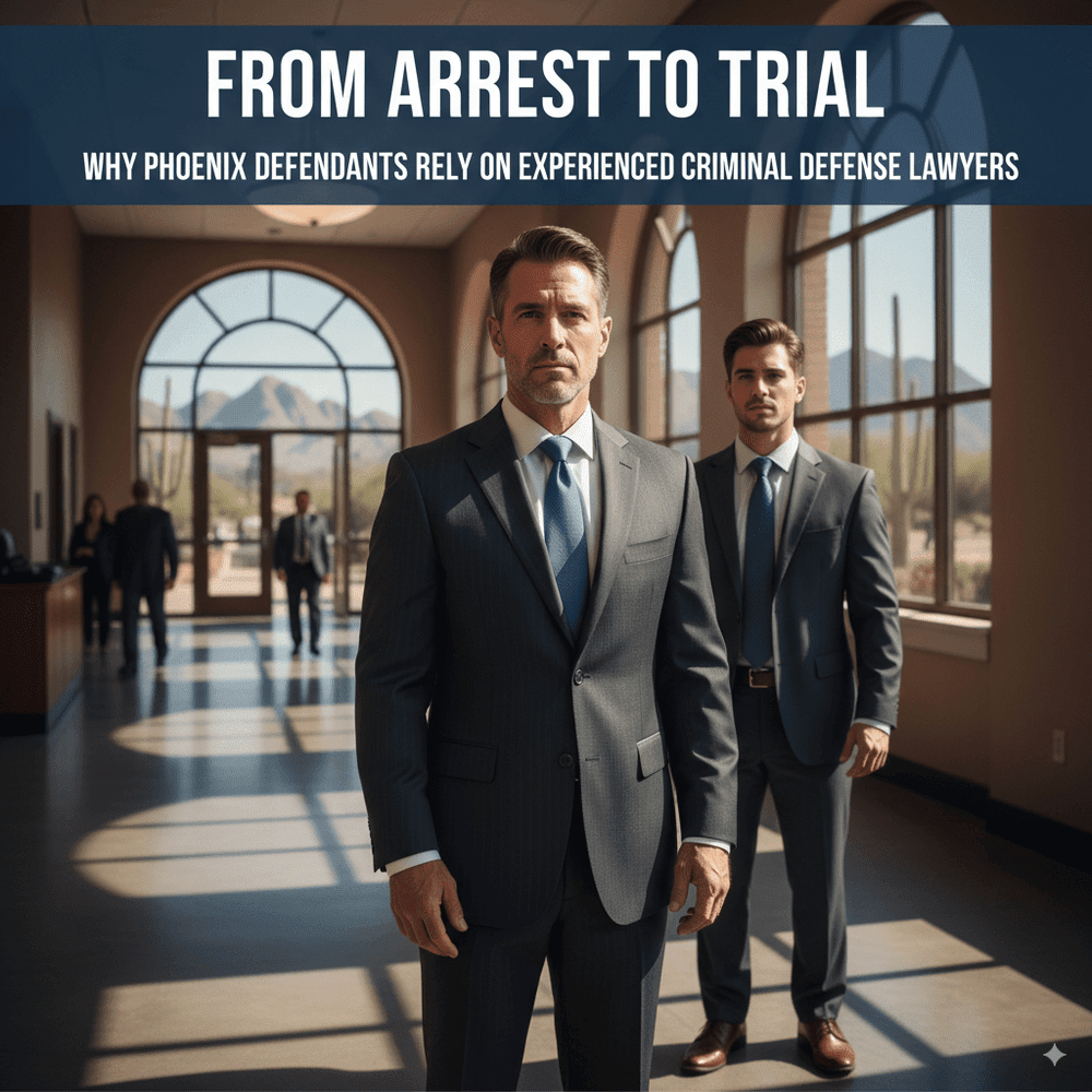 From Arrest to Trial: Why Phoenix Defendants Rely on Experienced Criminal Defense Lawyers
